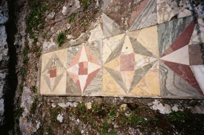 Marble floor at Hadrian's Villa